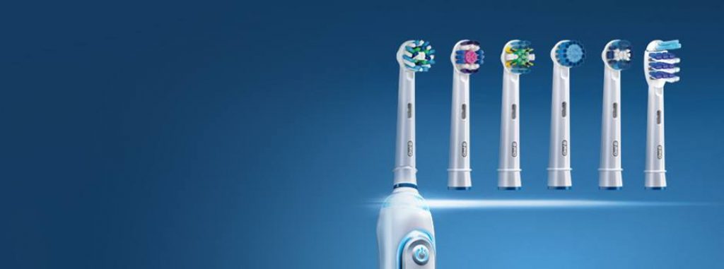 Brush heads of Oral B electric toothbrushes